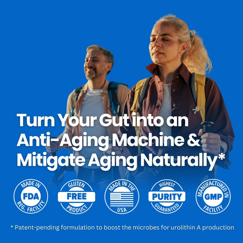 MitiAging Anti-Aging Bundle (2 Bottles) - Gut Biome Restore and Mitochondria Restore & Revive